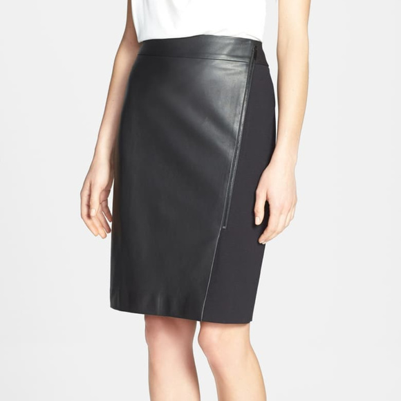 Classiques Entier Dresses & Skirts - New $198 Classiques Entier Leather/ Ponte Skirt 10